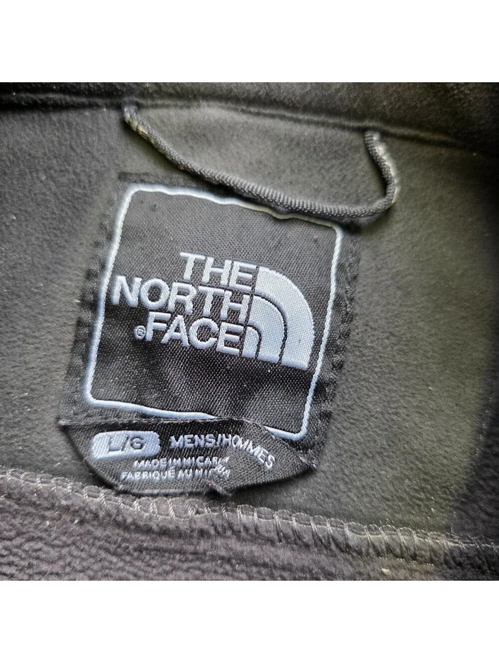 The North Face TNF Apex Gray Full Zip Men's LG Softshell Water Resistant Jacket